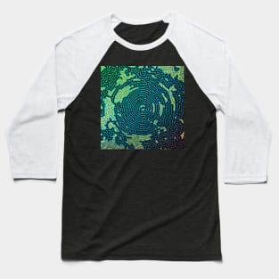 Dark Green Blue Maze Labyrinth to get Lost in. Baseball T-Shirt